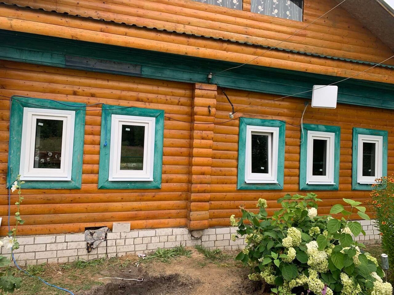 Пластиковые окна в деревянном доме — д. Просье